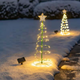 Solar outdoor garden Christmas tree light stand